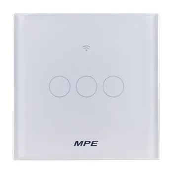 Mặt 3 công tắc MPE wifi (vuông) SWV3/SC