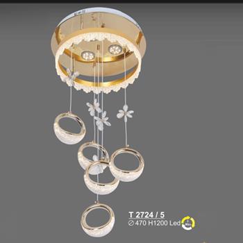 Đèn treo Sano Led 3 màu - T 2724/5 - Ø470*H1200 T 2724/5