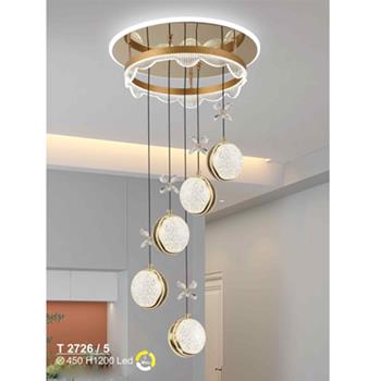 Đèn treo Sano Led 3 màu - T 2726/5 - Ø450*H1200 T 2726/5