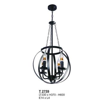 Đèn treo quán cafe SANO E14*L4 - Ø330*H370 - H600 T 2759