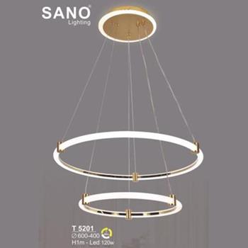 Đèn thả LED Sano 120W-Ø600-400*H1m, 3 màu ánh sáng T 5201