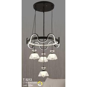 Đèn thả LED Sano 105W-Ø400*H1000, 3 màu ánh sáng T 5213/3+1