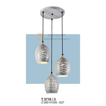 Đèn treo bàn ăn E27*3 - Ø280*H1000 T 5716/3