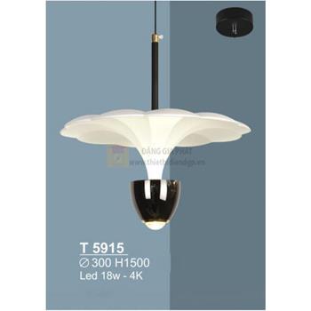 Đèn treo bàn ăn Led 18W - 4000K - Ø300*H1500 - vỏ màu gold T 5915