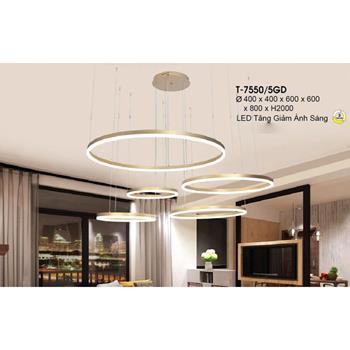 Đèn Thả Led Verona Ø200 x 400 x 600 x 800 x 1000 x H1200, Led Tăng Giảm ánh sáng 3 chế độ T-7550/5 GD