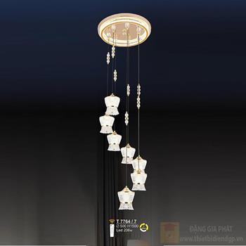Đèn treo trang trí LED 206W - Ø500*H1500 - 3 màu ánh sáng T 7764/7