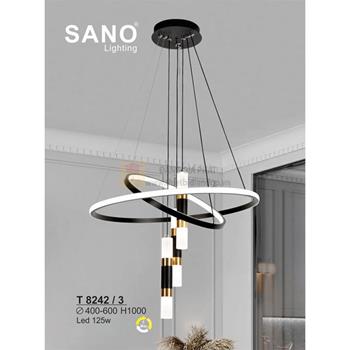 Đèn treo trang trí Led 125W - Ø400-600*H1000 - 3 màu ánh sáng T 8242/3