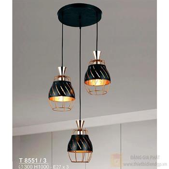 Đèn treo bàn ăn E27*3 - Ø300*H1000 T 8551/3