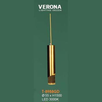 Đèn treo trang trí Ø55*H1500 LED 3000K T-8988GD