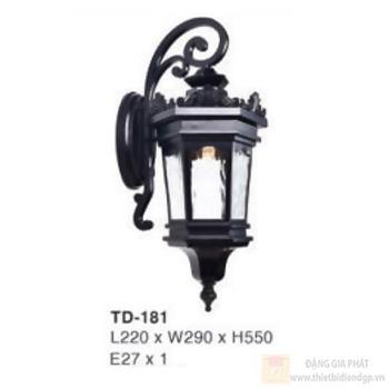 Đèn vách cổng ngoại thất kiểu dáng sang trọng TD-181 - E27 TD-181