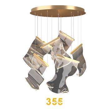 Đèn thả led 3 CĐ, Ø650*H1500 THD1001T6