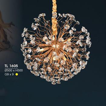 Đèn treo led trang trí Ø500*H500 - G9*9, ánh sáng vàng TL 1605