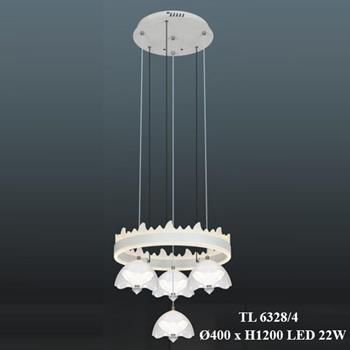 Đèn thả trần led Ø400*H1200, LED 22W TL 6328/4