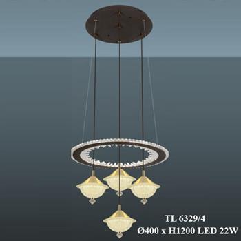 Đèn thả trần led Ø400*H1200, LED 22W TL 6329/4
