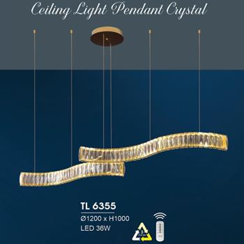 Đèn treo led trang trí Ø1200*H1000 - LED 36W, ánh sáng 3 chế độ TL 6355