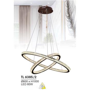 Đèn treo led trang trí Ø600*H1000 - LED 60W, ánh sáng 3 chế độ TL 6385/2