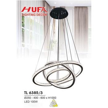 Đèn treo led trang trí Ø250-400-600*H1000 - LED 100W, ánh sáng 3 chế độ TL 6385/3