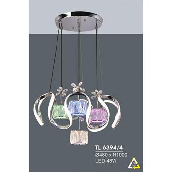 Đèn treo led trang trí Ø480*H1000 - LED 48W, ánh sáng 3 chế độ TL 6394/4