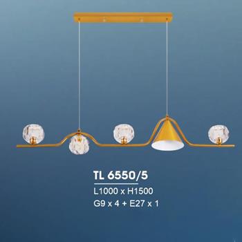 Đèn treo led trang trí L1000*H1500 - G9*4 + E27*1 TL 6550/5