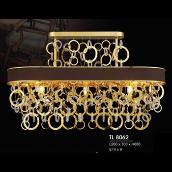 Đèn thả trần led nghệ thuật L900*300*H680, E14*9 TL 8062