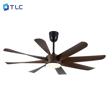 Quạt trần đèn 8 cánh TLC-QTE-EV11 màu vân gỗ TLC-QTE-EV11