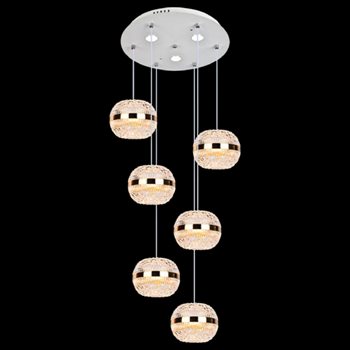 Đèn thả pha lê Andora TPL-5908/6 Ø350*H1200 LED 3 CĐ TPL-5908/6