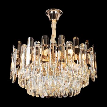 Đèn chùm pha lê Andora Ø600*H360+500 - E14*6 - Pha Lê (Khói + Trong ) TPL-6922/600