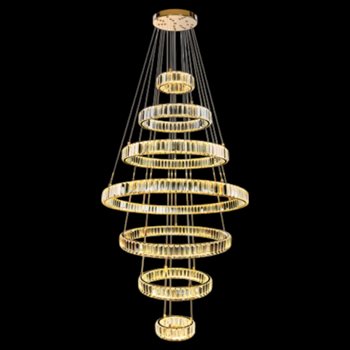 Đèn thả pha lê Andora TPL-8602 Ø800*H2000 7 LED 3 CĐ TPL-8602