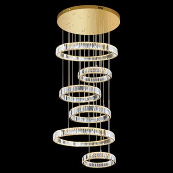 Đèn thả pha lê Andora TPL-8608/1000 Ø1000*H3000 6 LED 3 CĐ TPL-8608/1000