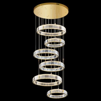 Đèn thả pha lê Andora TPL-8608/800 Ø800*H3000 6 LED 3 CĐ TPL-8608/800