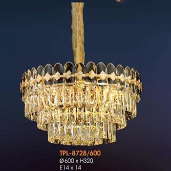 Đèn thả pha lê Verona Ø600 x H320, E14 x 14 TPL-8728/600
