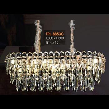 Đèn treo pha lê L800*H300, E14*15 TPL-8853C