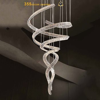 Đèn thả pha lê 355 Decor TPL801T800 Ø800*H2000 TPL801T800