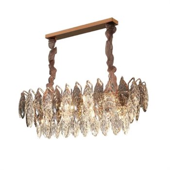 Đèn thả pha lê thân Inox cao cấp L900*H350, E14*10 TPL8021N900