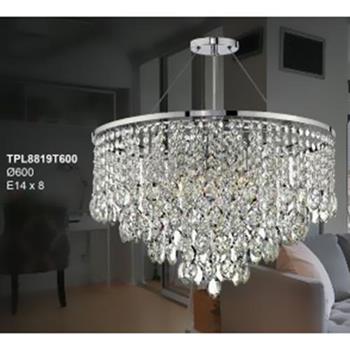Đèn thả pha lê E14*8 - Ø600 TPL8819T600