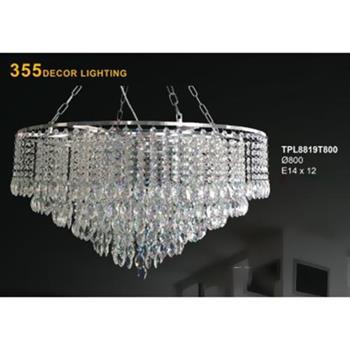 Đèn thả pha lê E14*12 - Ø800 TPL8819T800