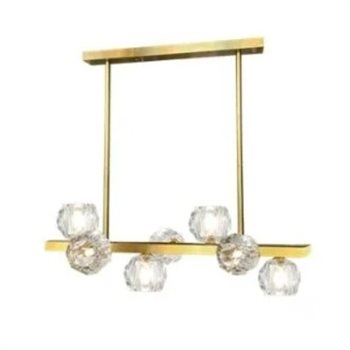 Đèn thả pha lê 355 DECOR TTK64 thân xi vàng đồng TTK64