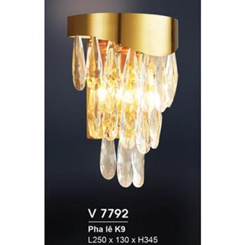 Đèn Vách Nghệ Thuật L250*130*H345-E14*2, Pha Lê K9 V 7792