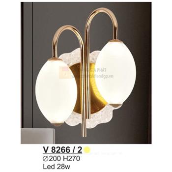 Đèn vách trang trí Led 28W - Ø200*H270 - ánh sáng vàng V 8266/2