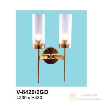 Đèn vách trang trí Verona L230*H430 - vỏ vàng V-8420/2GD