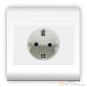 Ổ cắm đơn kiểu Châu Âu Schuko 16a và viền đơn trắng LiOA V20SCK V20SCK