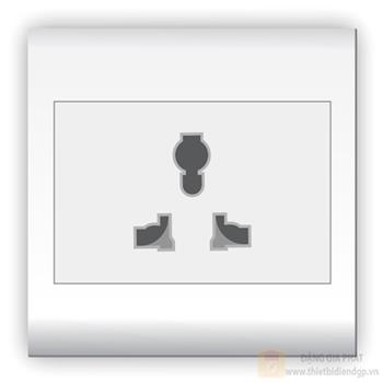 Ổ cắm đơn đa năng 16a ( ngang ) và viền đơn trắng LiOA V20SDN V20SDN