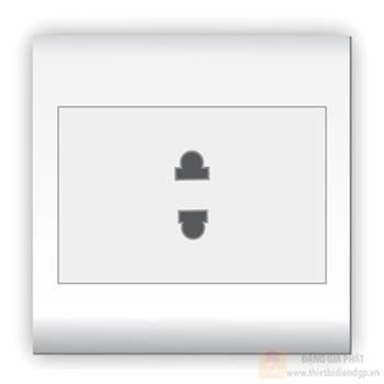 Ổ cắm đơn 2 chấu 16A và viền đơn trắng LiOA V20SU V20SU