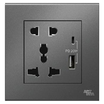 Ổ cắm đa năng + USB + Type C V23G-C06E32