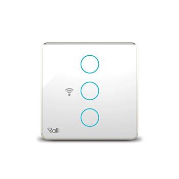 Công tắc cảm ứng Rạng Đông vuông 3 nút bấm CTCU.WF V.03T