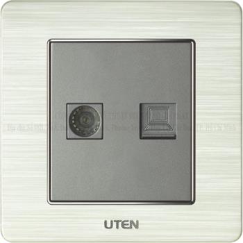 Bộ ổ cắm điện thoại và ổ cắm mạng V6.0-TEL/PC