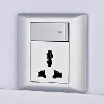 Công tắc 1 phím 1 chiều + ổ cắm đa năng 16A 250V V9163DGNK