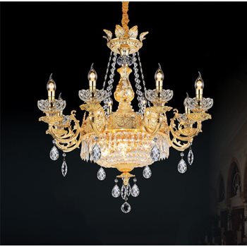 Đèn chùm đồng HUFA CĐ 1296/8 Ø830*H840+500 CĐ 1296/8