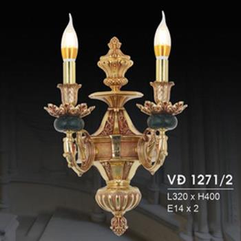 Đèn Vách Đồng L320*H400, E14*2 VĐ 1271/2
