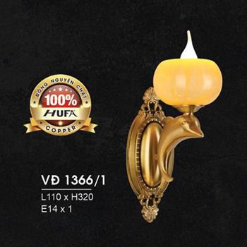 Đèn vách đồng L110*H320, E14*1 VĐ 1366/1